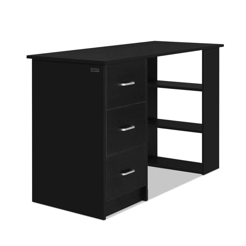 Artiss Office Computer Desk Student Study Table Workstation 3 Drawers 120cm Black - John Cootes