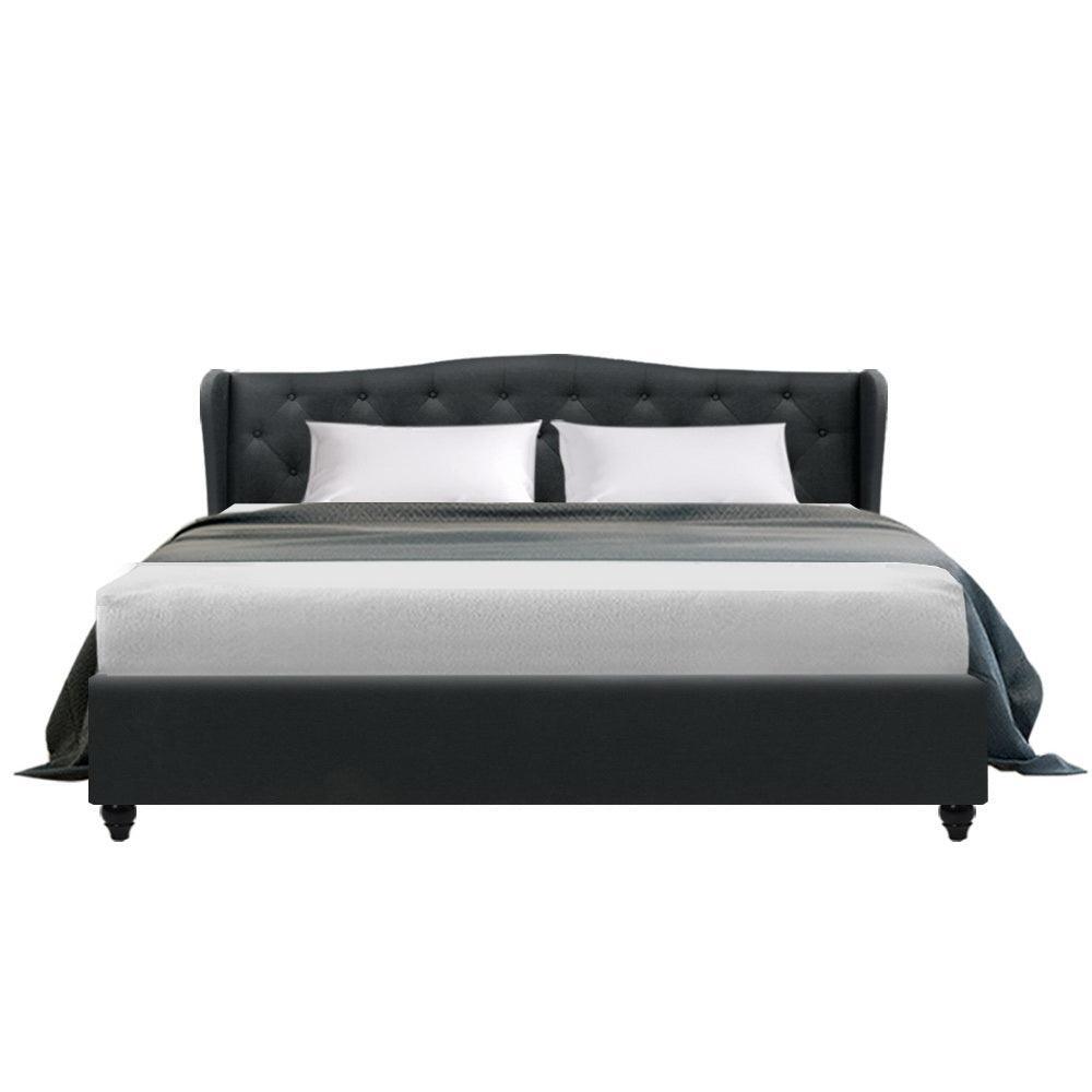 Artiss Pier Bed Frame Fabric - Charcoal King - John Cootes