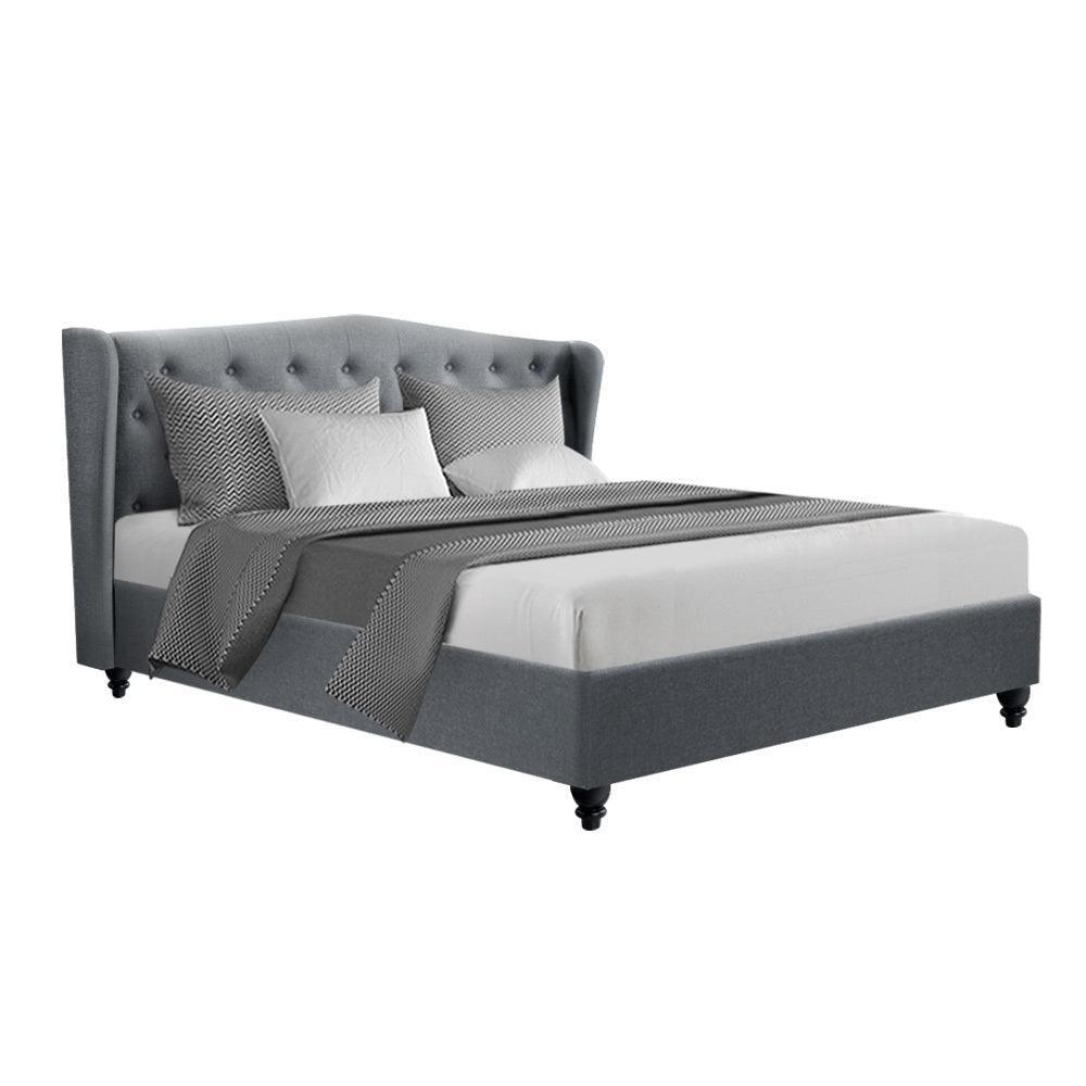 Artiss Pier Bed Frame Fabric - Grey King - John Cootes