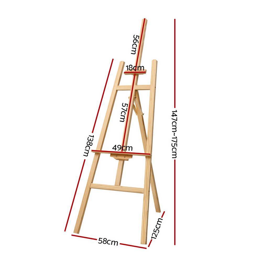 Artiss Pine Wood Easel Art Display Painting Shop Tripod Stand Wedding 175cm - John Cootes