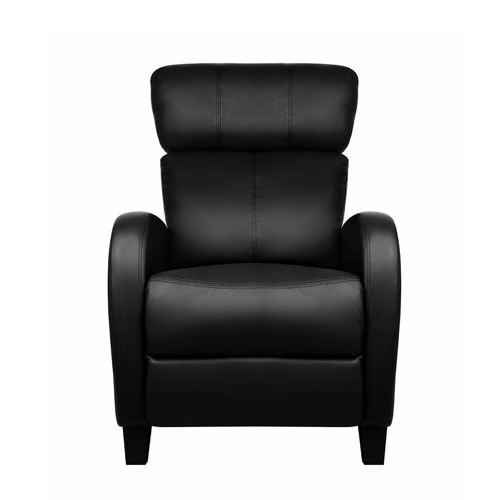 Artiss PU Leather Reclining Armchair - Black - John Cootes