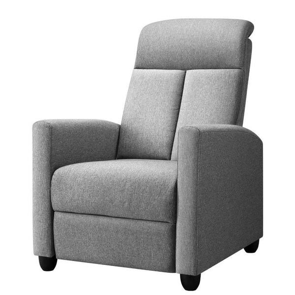 Artiss Recliner Chair Luxury Lounge Sofa Single Armchair Padded Accent Chairs - John Cootes