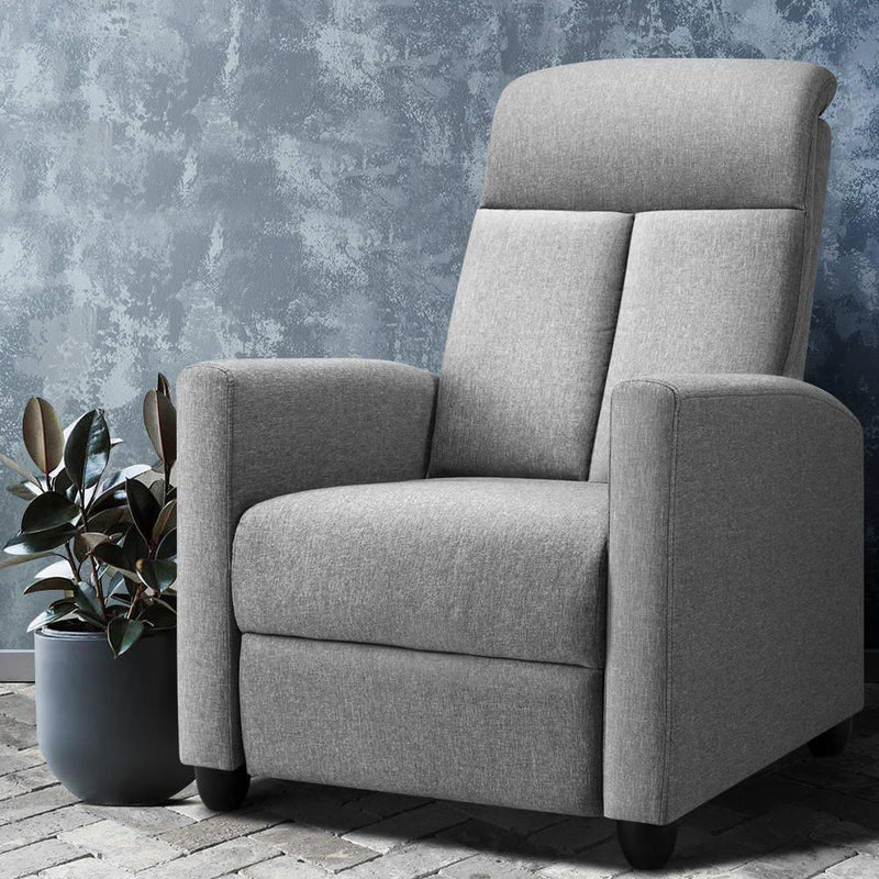 Artiss Recliner Chair Luxury Lounge Sofa Single Armchair Padded Accent Chairs - John Cootes