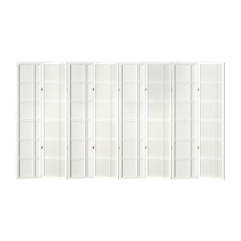 Artiss Room Divider Screen Privacy Wood Dividers Stand 8 Panel Nova White - John Cootes