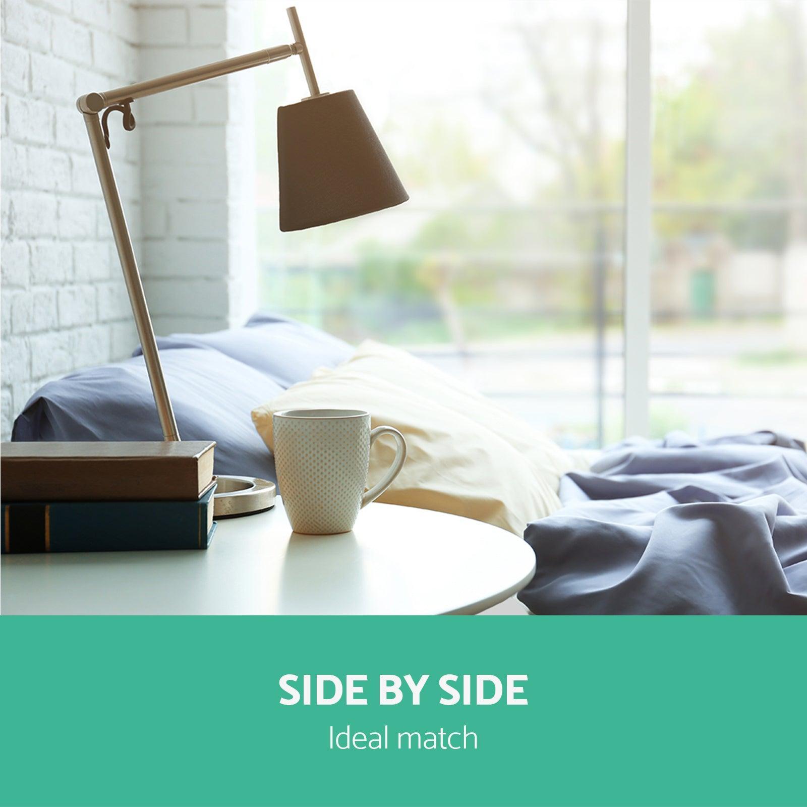 Artiss Round Side Table - White - John Cootes