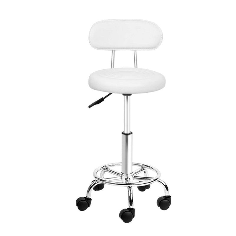 Artiss Salon Stool Swivel Barber Chair Backrest Hairdressing Hydraulic Height - John Cootes