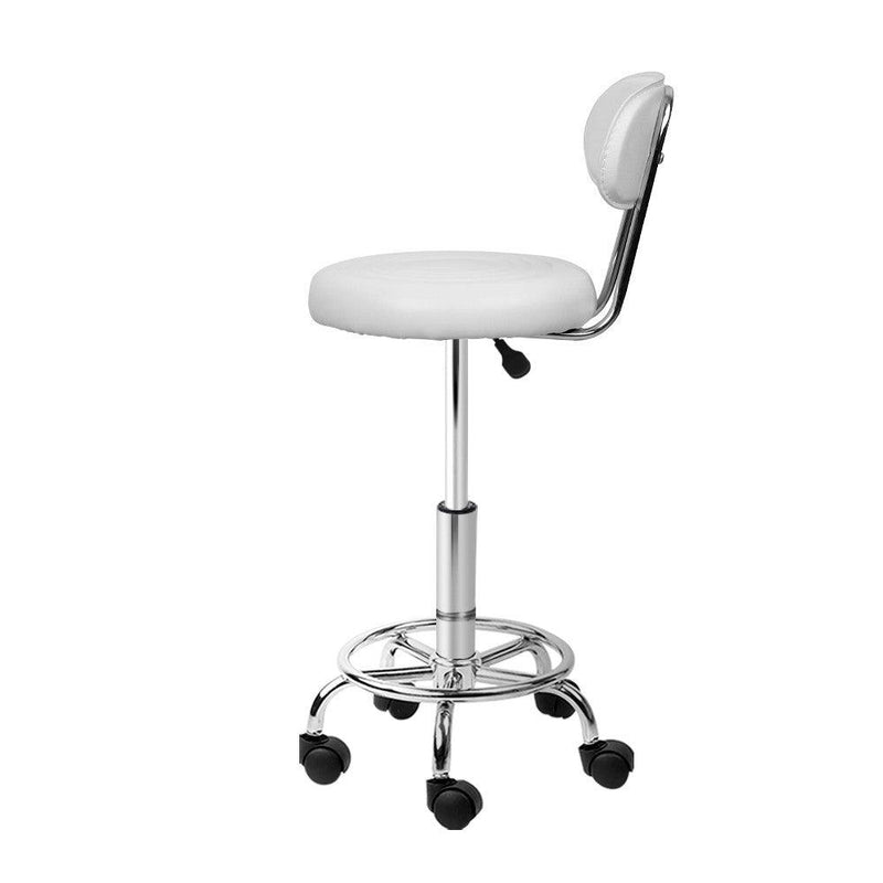 Artiss Salon Stool Swivel Barber Chair Backrest Hairdressing Hydraulic Height - John Cootes