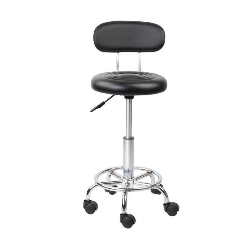 Artiss Salon Stool Swivel Chair Backrest Barber Hairdressing Hydraulic Height - John Cootes