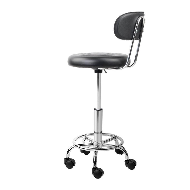 Artiss Salon Stool Swivel Chair Backrest Barber Hairdressing Hydraulic Height - John Cootes