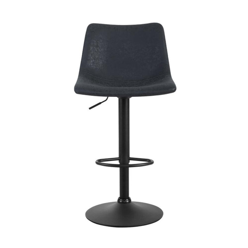 Artiss Set of 2 Bar Stools Gas Lift- Black - John Cootes