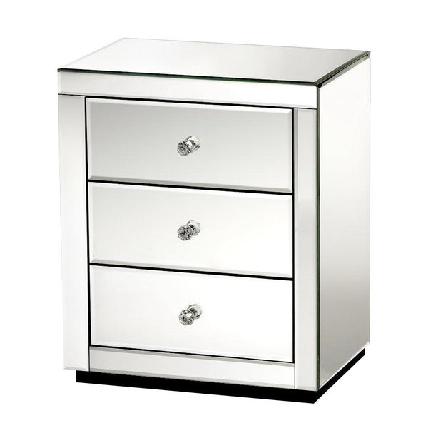 Artiss Set of 2 Bedside Tables Drawers Mirrored Side End Table Cabinet Nightstand - John Cootes