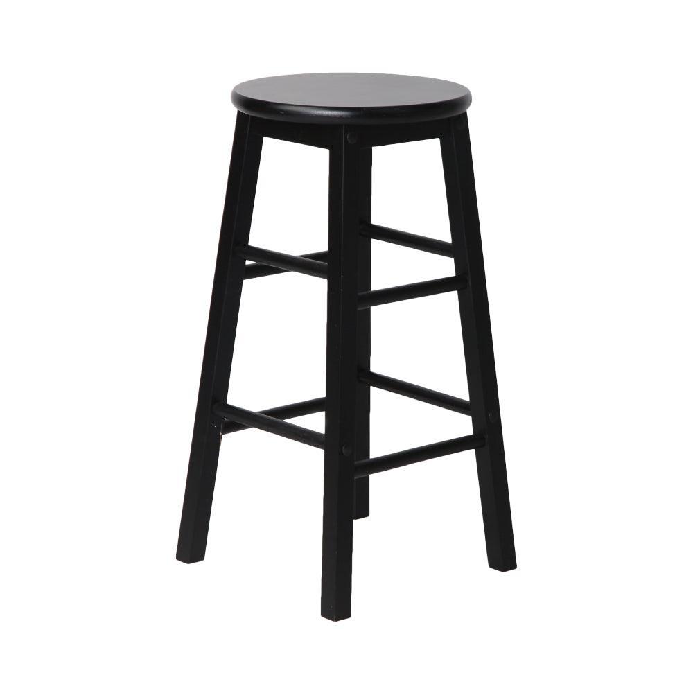 Artiss Set of 2 Beech Wood Backless Bar Stools - Black - John Cootes