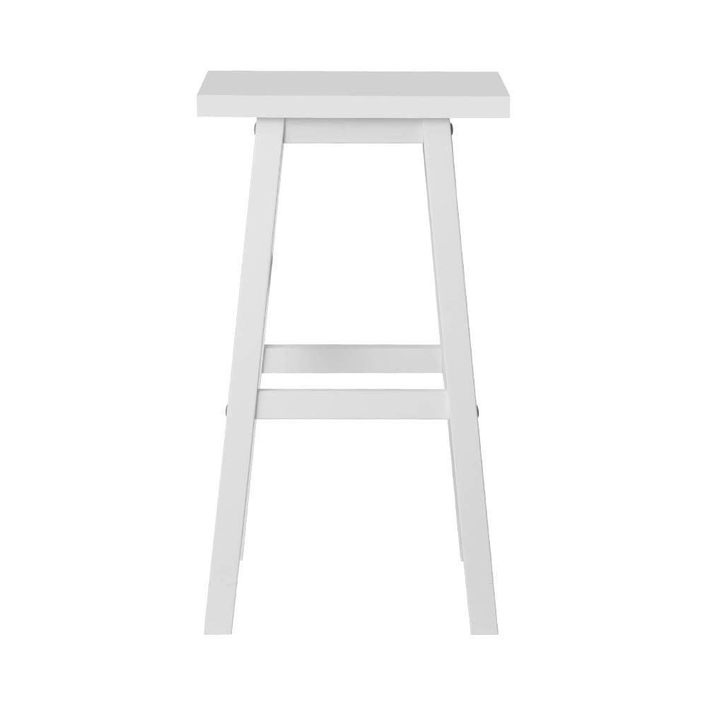 Artiss Set of 2 Beech Wood Bar Stools - White - John Cootes