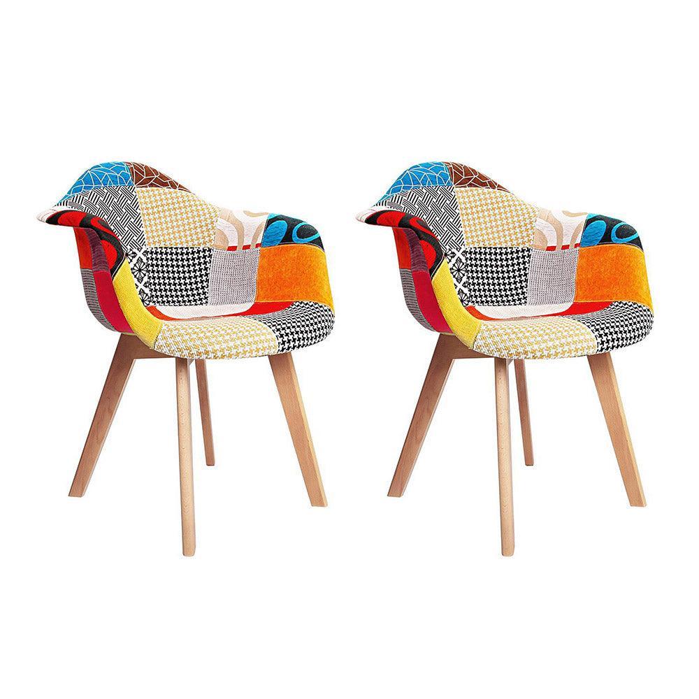 Artiss Set of 2 Fabric Dining Chairs - John Cootes