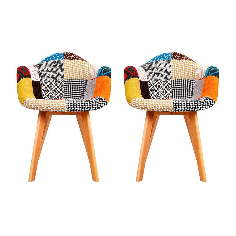 Artiss Set of 2 Fabric Dining Chairs - John Cootes