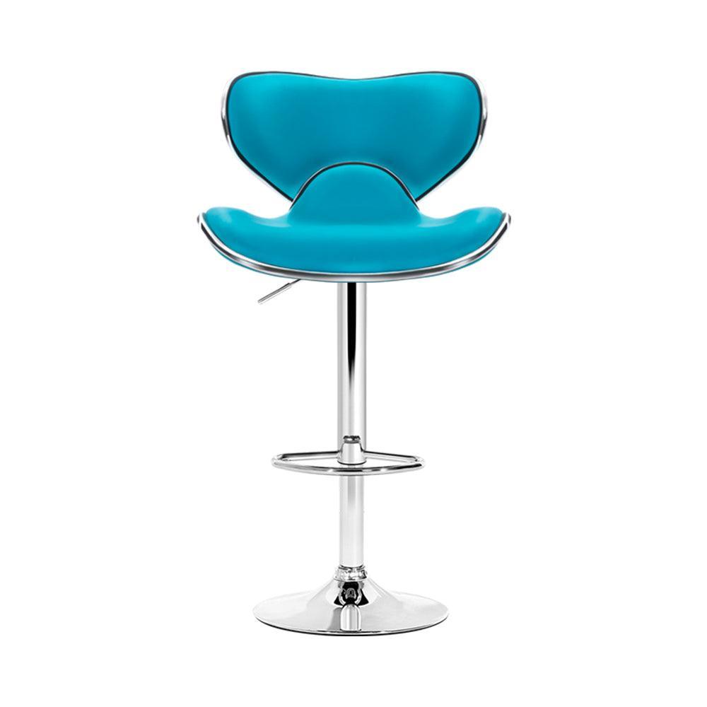 Artiss Set of 2 PU Leather Bar Stools - Teal Blue - John Cootes