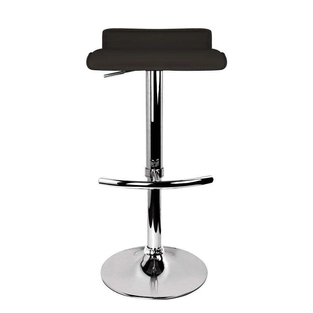 Artiss Set of 2 PU Leather Wave Style Bar Stools - Black - John Cootes