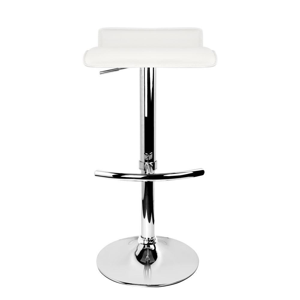 Artiss Set of 2 PU Leather Wave Style Bar Stools - White - John Cootes