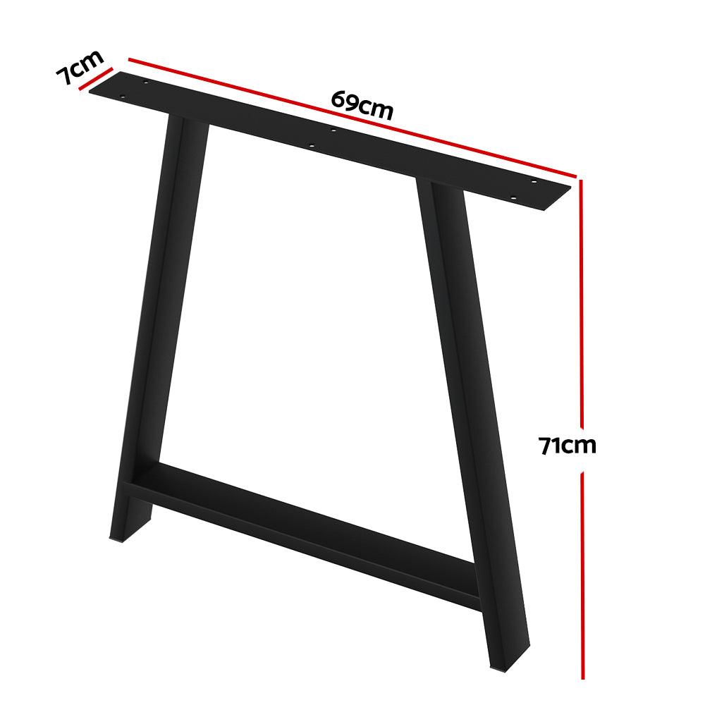 Artiss Set of 2 Table Legs Coffee Dining Table Legs DIY Metal Leg 72X50cm - John Cootes