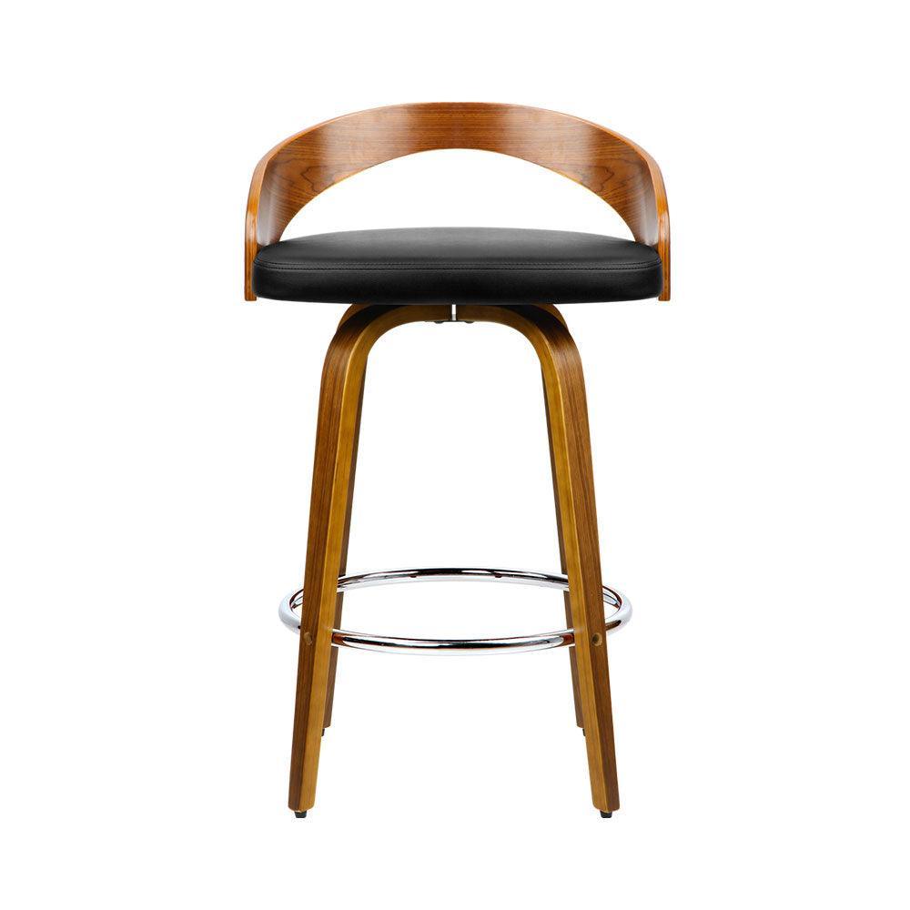 Artiss Set of 2 Wooden Bar Stools - Black - John Cootes