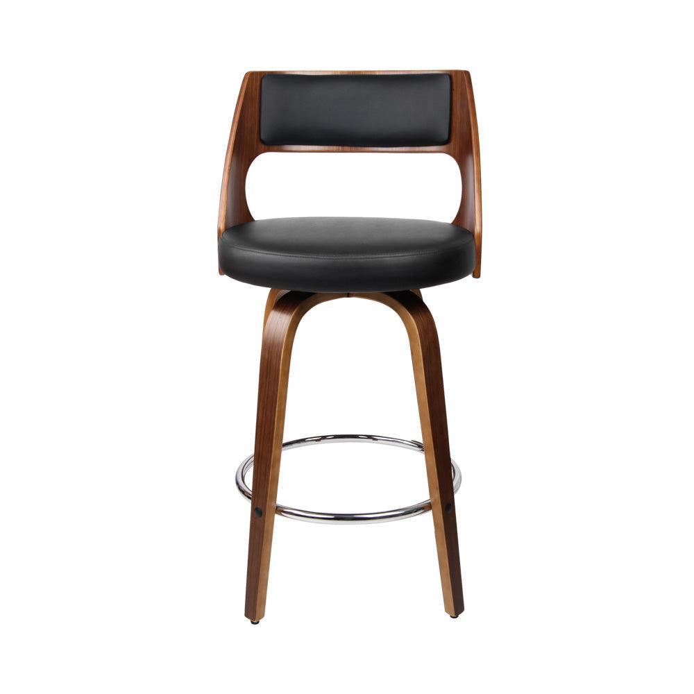 Artiss Set of 2 Wooden Bar Stools - Black - John Cootes