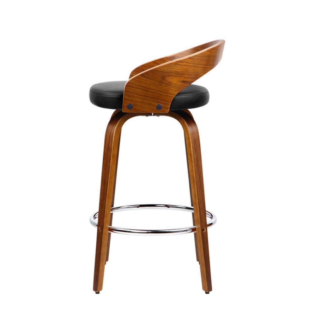 Artiss Set of 2 Wooden Bar Stools - Black - John Cootes