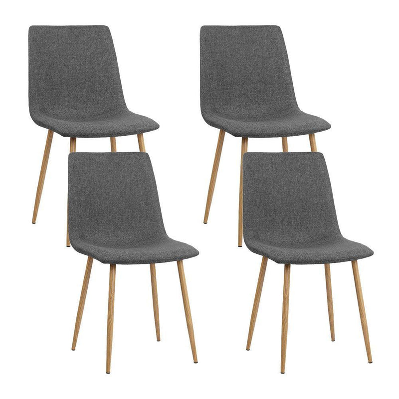Artiss Set of 4 Collins Dining Chairs - Dark Grey - John Cootes