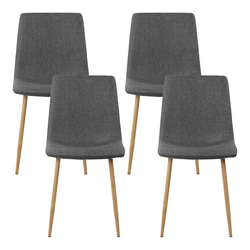 Artiss Set of 4 Collins Dining Chairs - Dark Grey - John Cootes