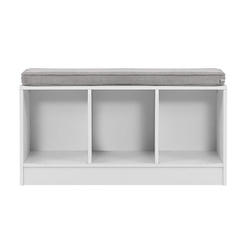 Artiss Shoe Cabinet Bench Shoes Organiser Storage Rack Shelf White Box Seat - John Cootes