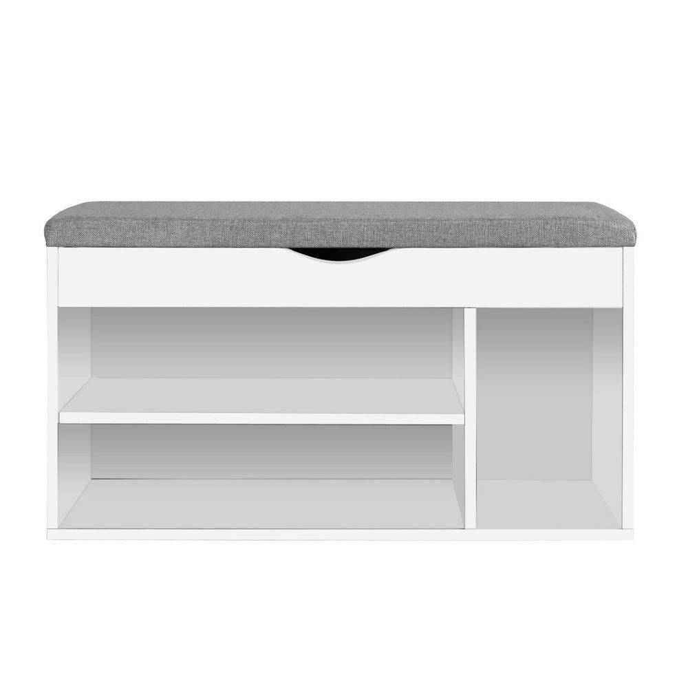 Artiss Shoe Cabinet Bench Shoes Organiser Storage Rack Shelf White Cupboard Box - John Cootes