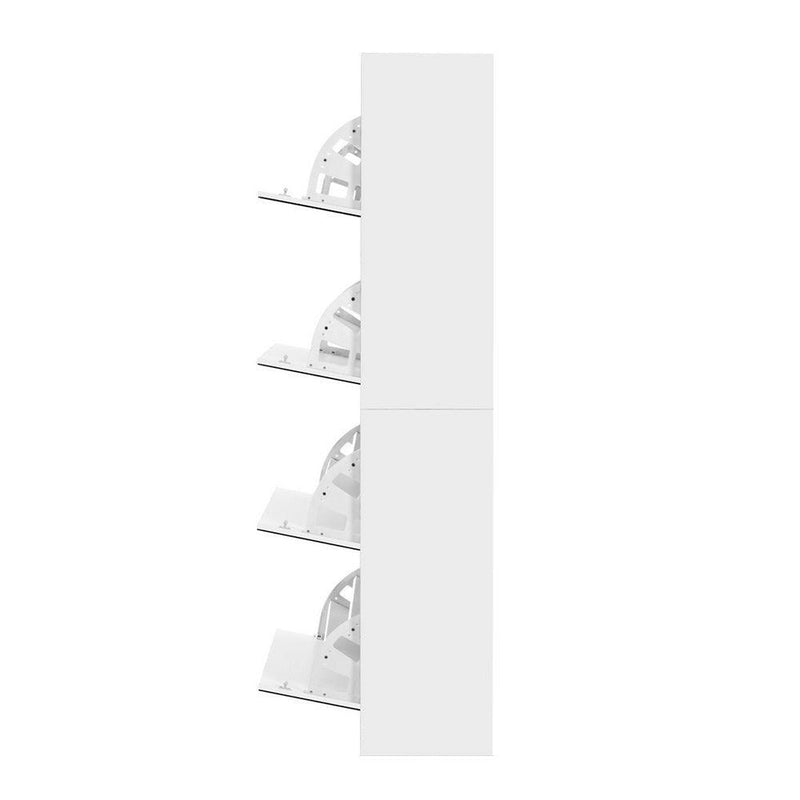 Artiss Shoe Cabinet Mirror Shoes Storage Rack Organiser 60 Pairs Cupboard Shelf - John Cootes