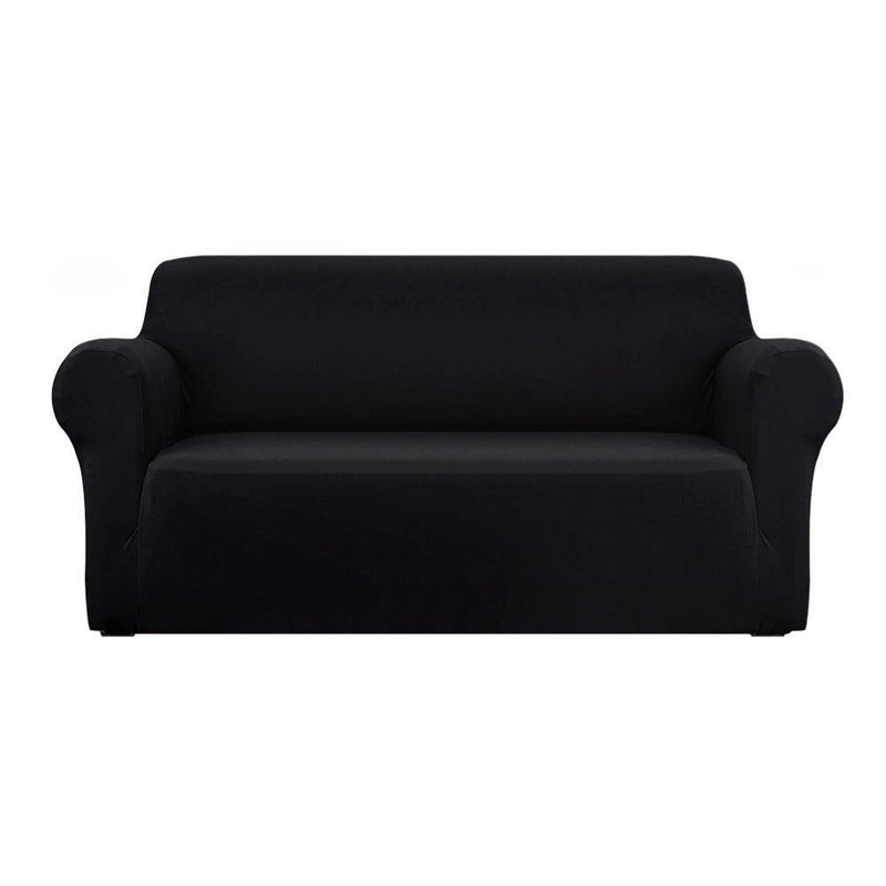 Artiss Sofa Cover Elastic Stretchable Couch Covers Black 3 Seater - John Cootes