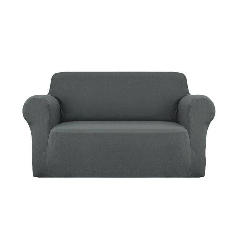 Artiss Sofa Cover Elastic Stretchable Couch Covers Grey 2 Seater - John Cootes