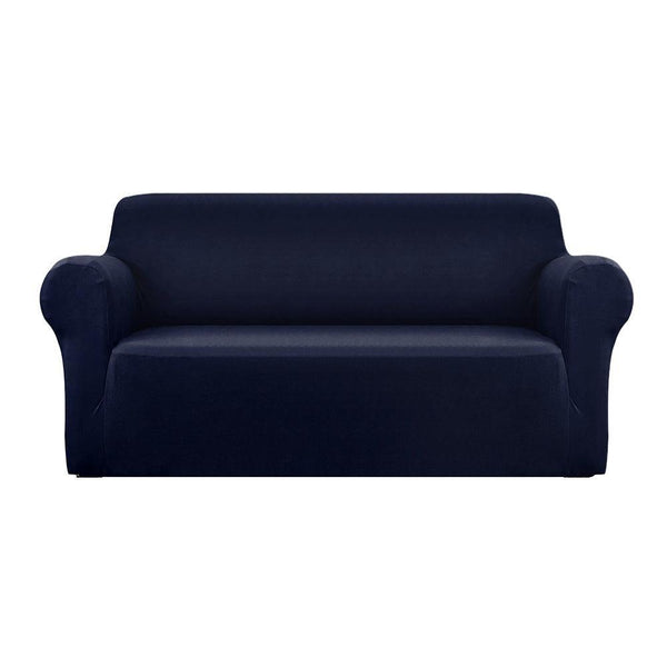 Artiss Sofa Cover Elastic Stretchable Couch Covers Navy 3 Seater - John Cootes