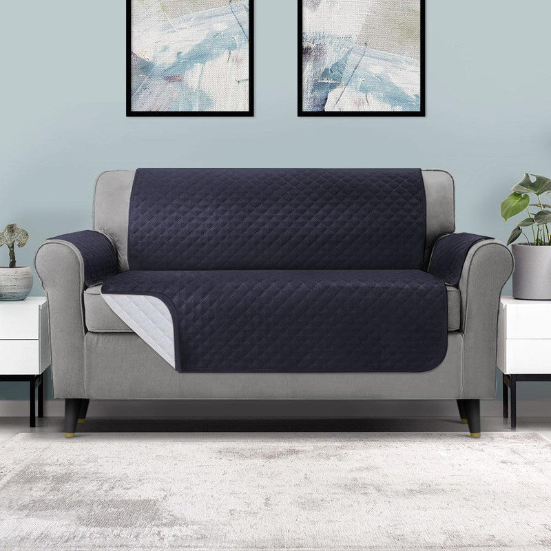 Artiss Sofa Cover Quilted Couch Covers 100% Water Resistant 3 Seater Dark Grey - John Cootes