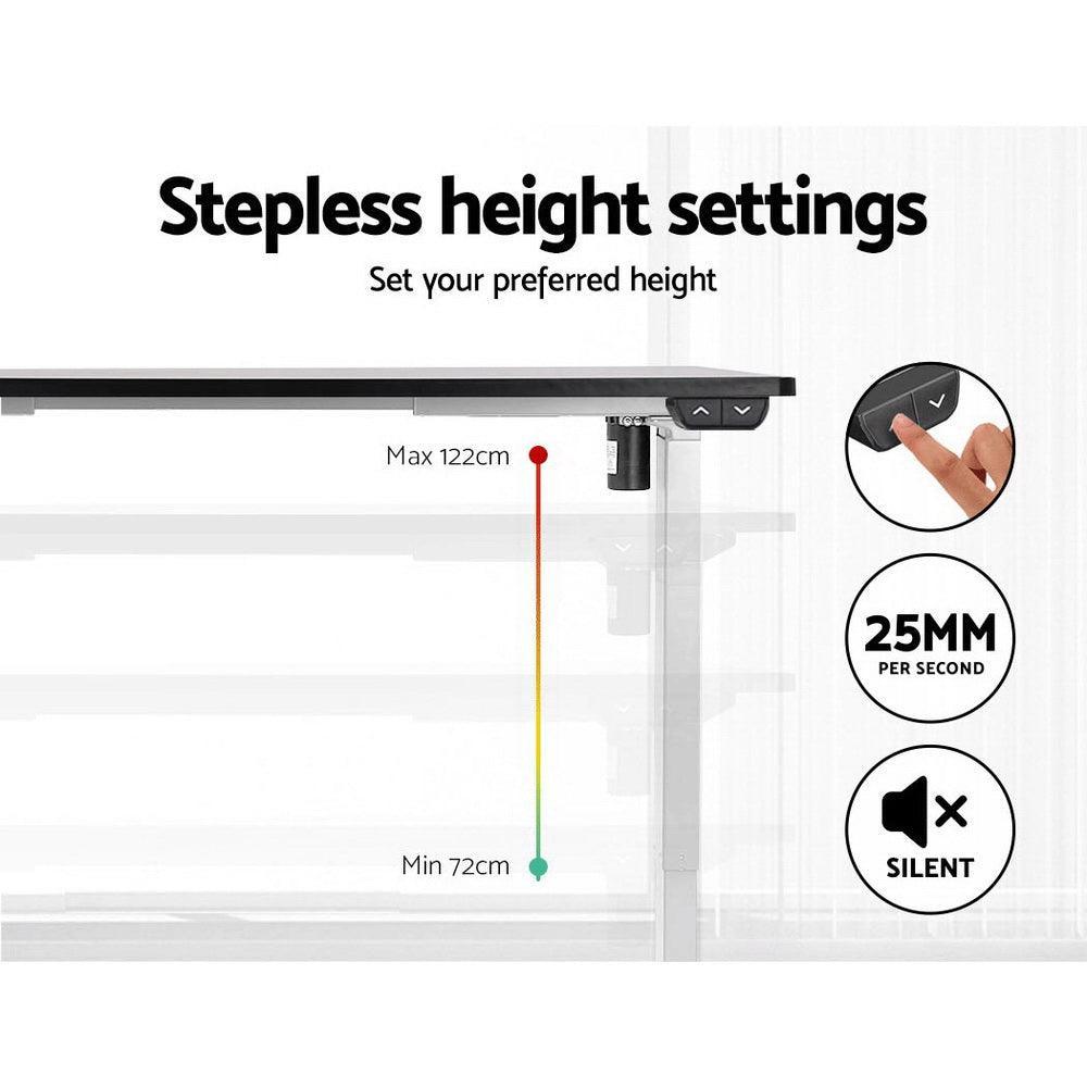 Artiss Standing Desk Motorised Electric Adjustable Sit Stand Table Riser Computer Laptop Stand 120cm - John Cootes