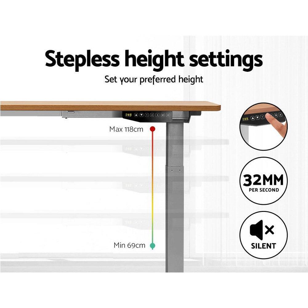 Artiss Standing Desk Motorised Electric Height Adjustable Laptop Computer Table 120cm Dual Motor - John Cootes