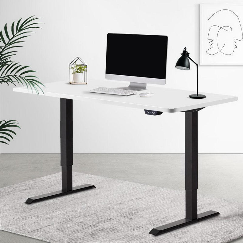 Artiss Standing Desk Motorised Electric Sit Stand Table Riser Computer Laptop Desks Black White - John Cootes