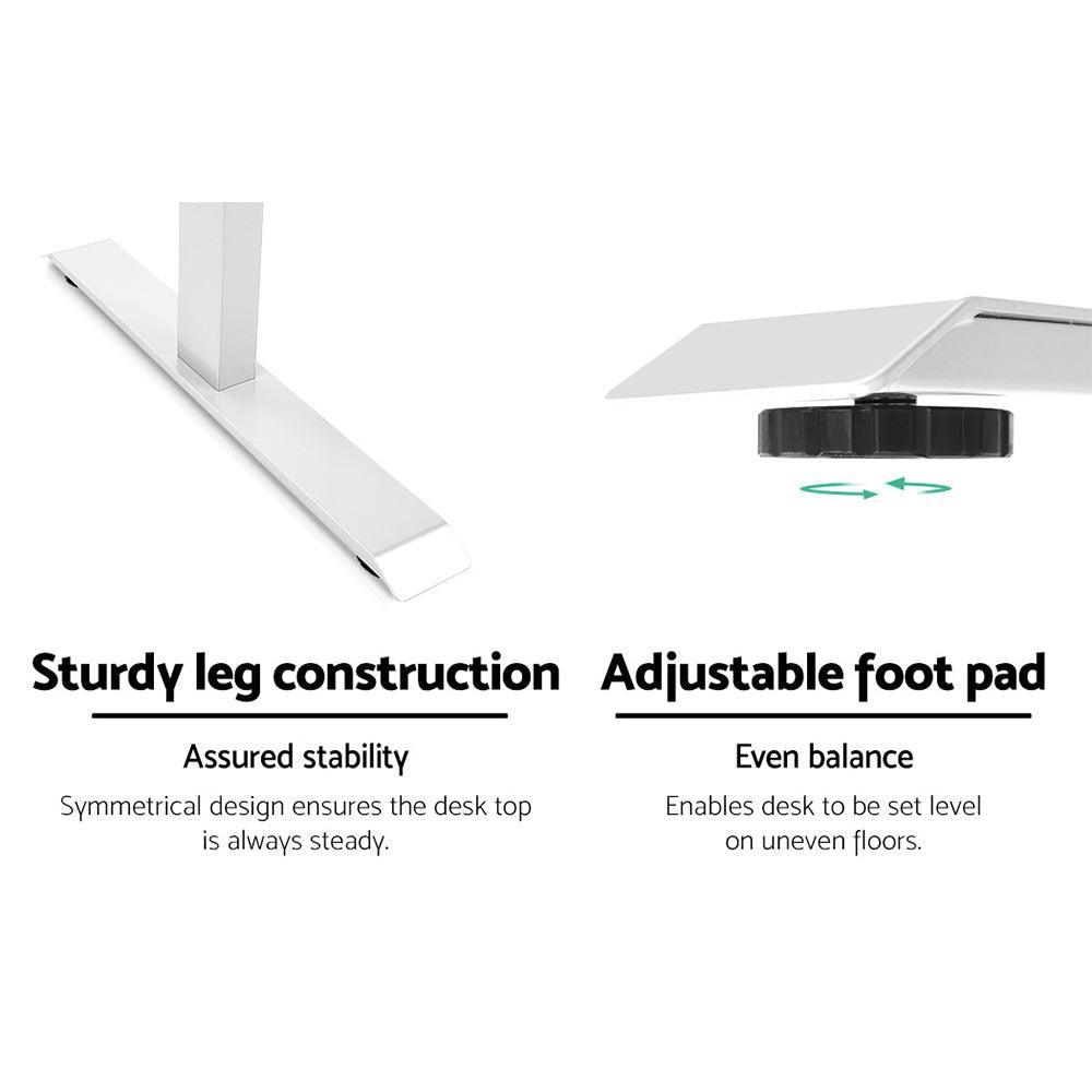 Artiss Standing Desk Motorised Sit Stand Table Riser Electric Computer Laptop Desks Dual Motors 140cm - John Cootes