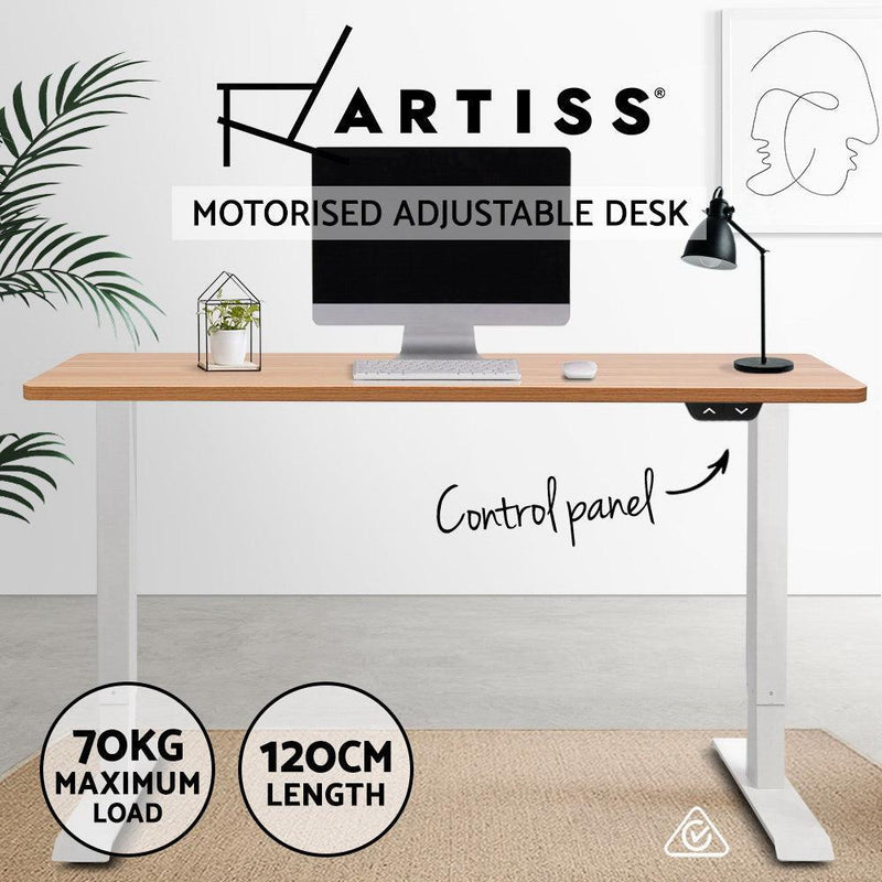 Artiss Standing Desk Motorised Sit Stand Table Riser Height Adjustable Electric Computer Table Laptop Desks - John Cootes