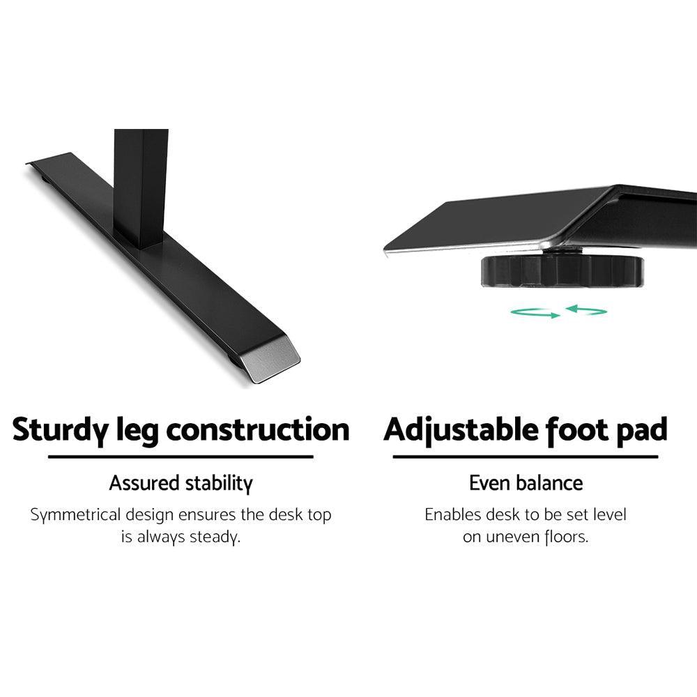 Artiss Standing Desk Sit Stand Motorised Electric Frame Computer Laptop Table 120cm Dual Motor - John Cootes