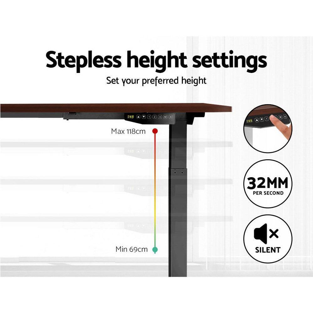 Artiss Standing Desk Sit Stand Motorised Electric Frame Computer Laptop Table 120cm Dual Motor - John Cootes