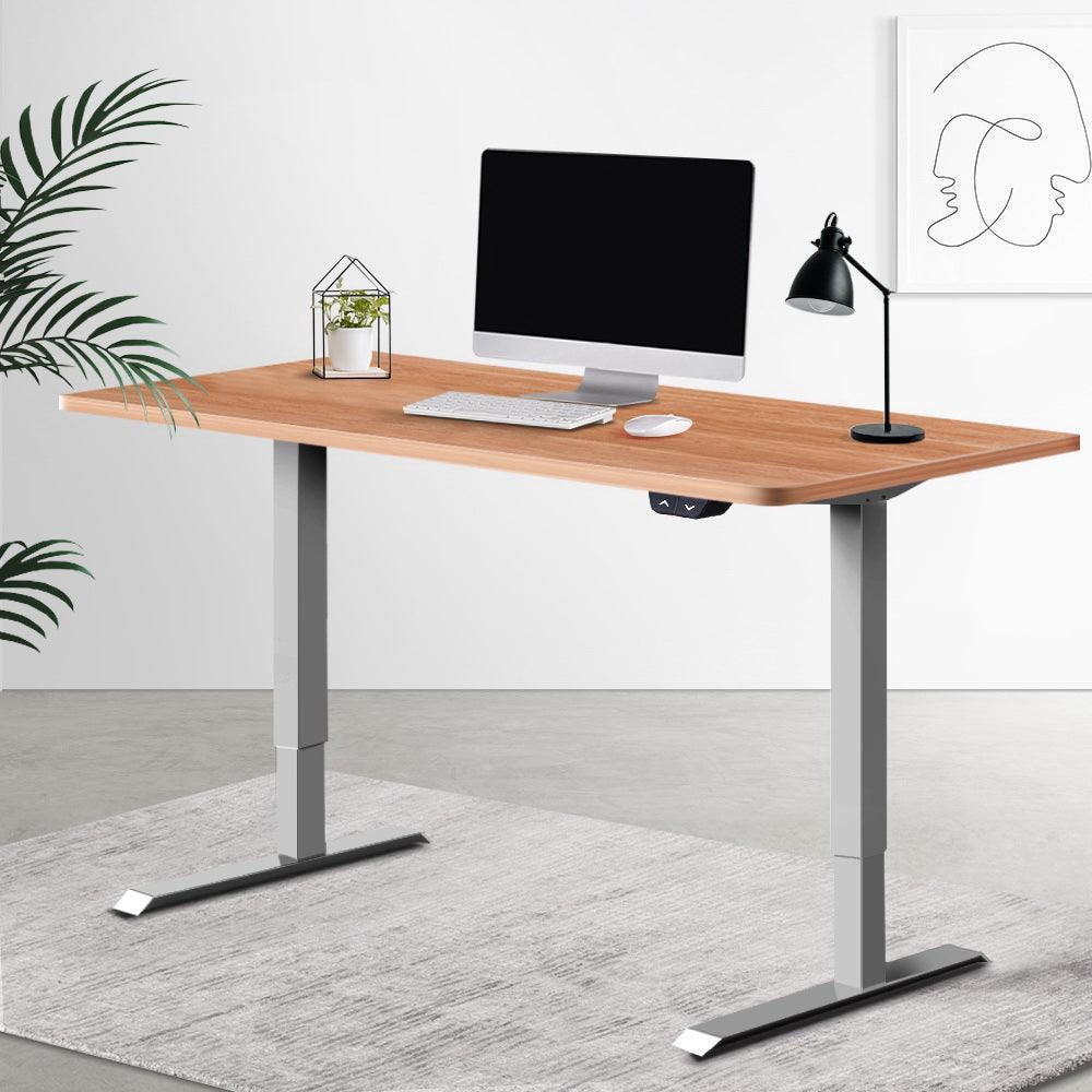 Artiss Standing Desk Sit Stand Table Height Adjustable Motorised Electric Frame Riser 120cm Desktop - John Cootes