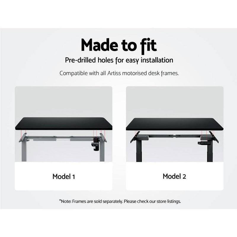 Artiss Standing Desk Top Adjustable Motorised Electric Sit Stand Table Black - John Cootes