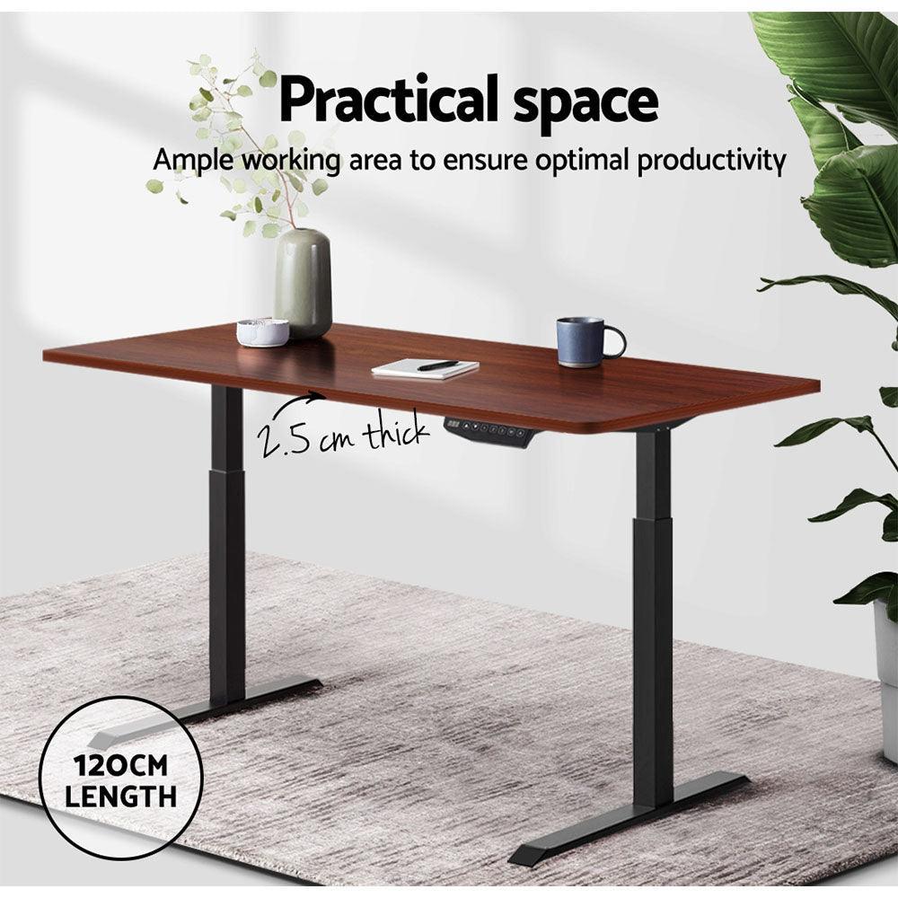 Artiss Standing Desk Top Adjustable Motorised Electric Sit Stand Table Walnut - John Cootes