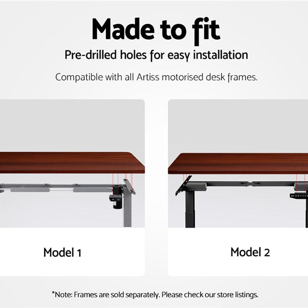 Artiss Standing Desk Top Adjustable Motorised Electric Sit Stand Table Walnut - John Cootes