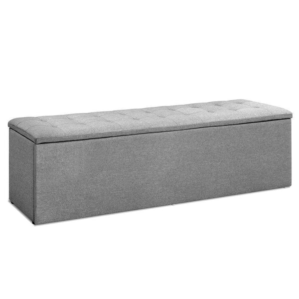 Artiss Storage Ottoman in Grey - Blanket Box - John Cootes