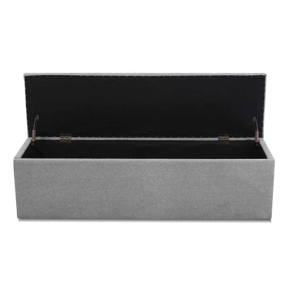 Artiss Storage Ottoman in Grey - Blanket Box - John Cootes