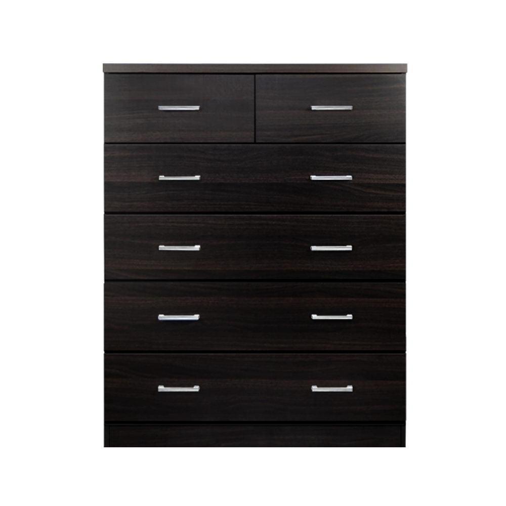 Artiss Tallboy 6 Drawers Storage Cabinet - Walnut - John Cootes