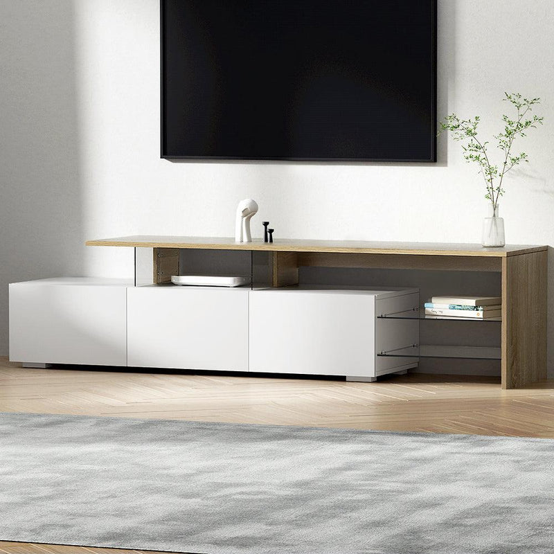 Artiss TV Cabinet Entertainment TV Unit Stand Furniture With Drawers 180cm Wood - John Cootes